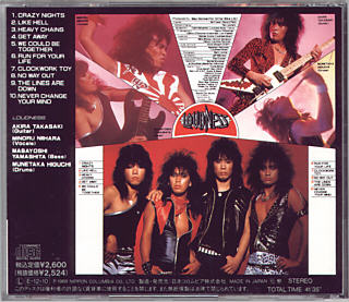 LOUDNESS / Thunder In The East | back cover