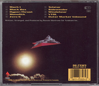 MONTROSE / The Speed Of Sound | back cover