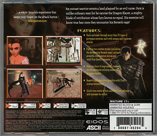 Sword of the Berserk (USA) | back cover