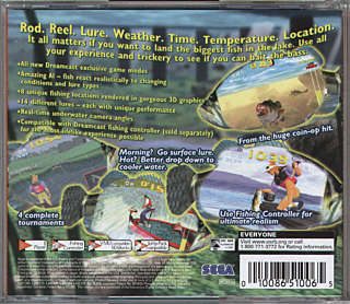 Sega Bass Fishing (USA) | back cover