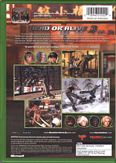 Dead or Alive 3 (USA) back scan