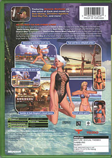 Dead or Alive Xtreme Beach Volleyball (USA) back scan