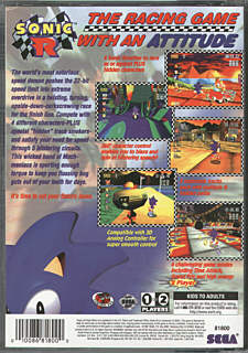 Sonic R (USA) | back cover