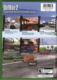 OutRun 2 (USA) | back cover